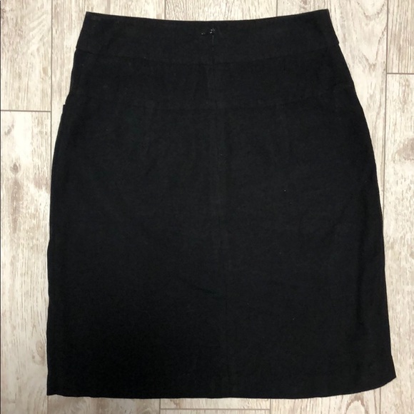 Adrienne Vittadini linen black skirt size 4 - Picture 3 of 3